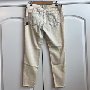 Mother Lookout Ankle Fray High Waisted White Wash Style Jeans Rare Find!